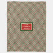 Moderne Kerstdeken Met Naam Knus Decoratie Fleece Deken (Voorkant)