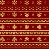 Moderne Kerstdeken Rood en Goud Monogram Fleece Deken