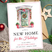 Moderne Kerstdeur Nieuwe Home Vakantie Verhuizen Aankondiging