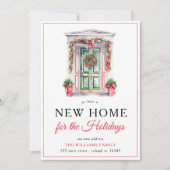 Moderne Kerstdeur Nieuwe Home Vakantie Verhuizen Aankondiging (Voorkant)