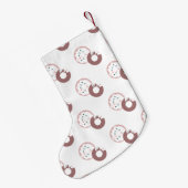 Moderne kerstdonuts Dot Sprinkles Kleine Kerstsok (Achterkant (Hangend))