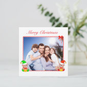 Moderne Kerstelf & Aangepaste Familiefoto (Staand voorkant)