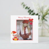 Moderne Kerstelf & Aangepaste Foto (Staand voorkant)