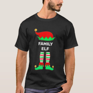 Moderne kerstfamilie Elf T-Shirt