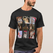 Moderne kerstfamilie foto Rustic T-shirt (Voorkant)