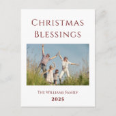 Moderne kerstfamilie Fotovakantie Briefkaart (Voorkant)