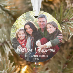 Moderne kerstfamilie voor penseel script - foto WR Ornament