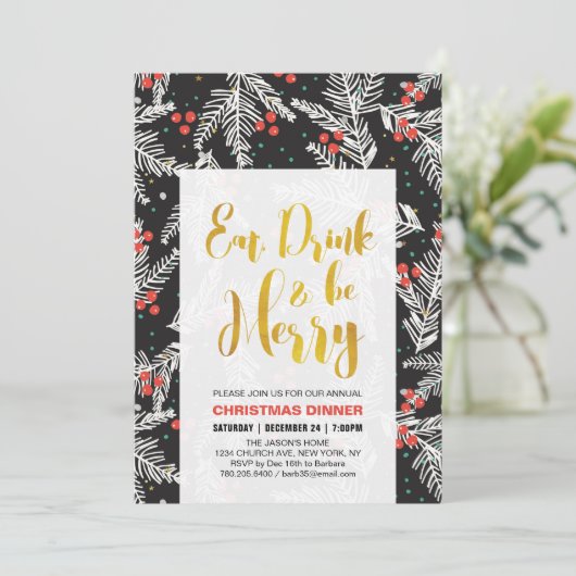 Moderne kerstfeest, feestelijke feestdagen kaart (Staand voorkant)