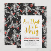 Moderne kerstfeest, feestelijke feestdagen kaart (Voorkant / Achterkant)