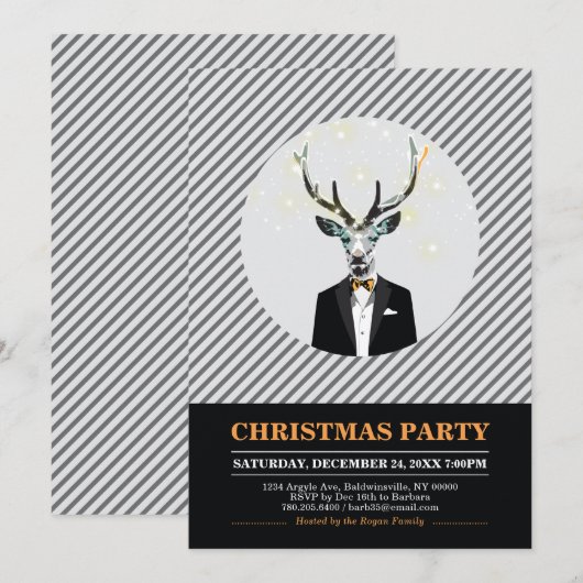 Moderne kerstfeest, feestelijke feestdagen kaart (Voorkant / Achterkant)