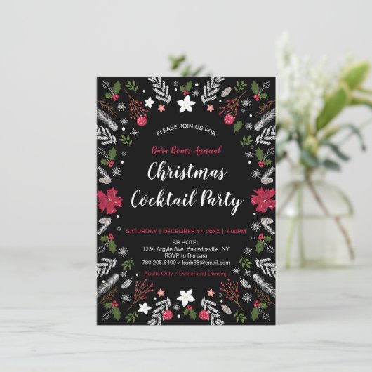 Moderne kerstfeest, feestelijke feestdagen kaart (Staand voorkant)