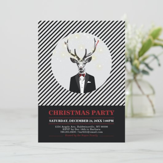 Moderne kerstfeest, feestelijke feestdagen kaart (Staand voorkant)