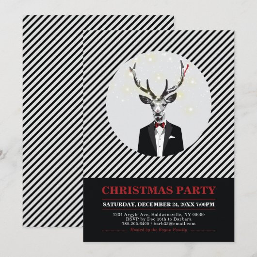 Moderne kerstfeest, feestelijke feestdagen kaart (Voorkant / Achterkant)