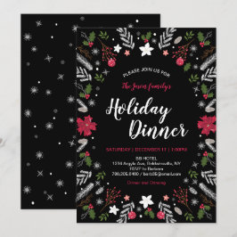 Moderne kerstfeest, feestelijke feestdagen kaart