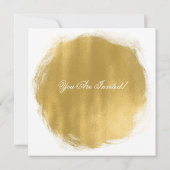 Moderne kerstfeest gouden verf look kaart (Achterkant)