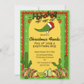 Moderne Kerstfeest Hot Jalapeño Santa Hat Kaart (Voorkant)