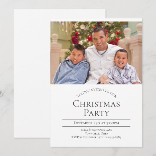 Moderne kerstfeest kaart (Voorkant / Achterkant)