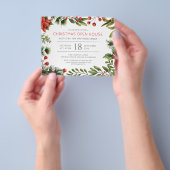 Moderne kerstfeest uitnodiging flyer (Hand)