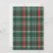 Moderne Kerstfeest Uitnodiging met Plaid (Achterkant)