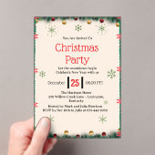 Moderne kerstfeest uitnodiging template (Insitu (Draagbaar))