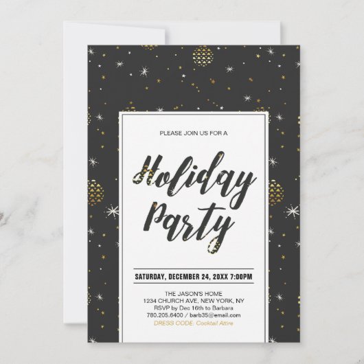 Moderne Kerstfeest, Uitnodigingen voor Kerstfeest (Voorkant)