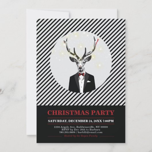 Moderne Kerstfeest, Uitnodigingen voor Kerstfeest (Voorkant)
