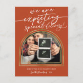 Moderne kerstfeestaankondiging feestdagenkaart (Voorkant)