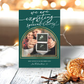 Moderne kerstfeestaankondiging feestdagenkaart