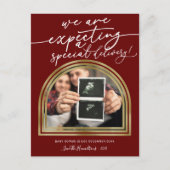 Moderne kerstfeestaankondiging feestdagenkaart (Voorkant)