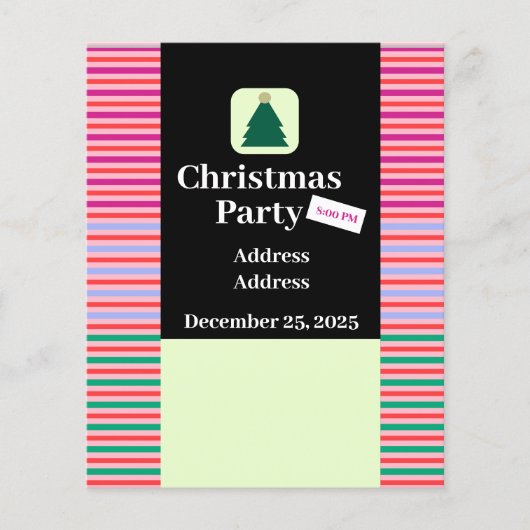 Moderne kerstfeestbrochure flyer (Voorkant)