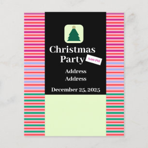 Moderne kerstfeestbrochure flyer