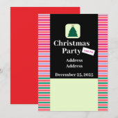 Moderne kerstfeestbrochure kaart (Voorkant / Achterkant)