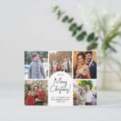 Moderne kerstfeestdag 5 serie feestdagenkaart (Staand voorkant)