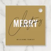 Moderne kerstfeestdag bedankjes labels (Achterkant)