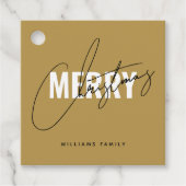 Moderne kerstfeestdag bedankjes labels (Voorkant)