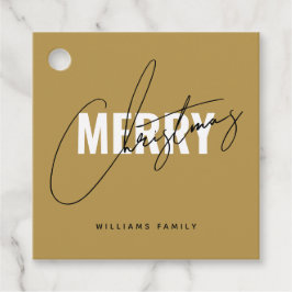 Moderne kerstfeestdag bedankjes labels