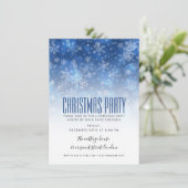 Moderne kerstfeestdag blauw en wit kaart (Staand voorkant)