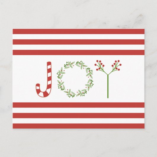 Moderne kerstfeestdag briefkaart (Voorkant)