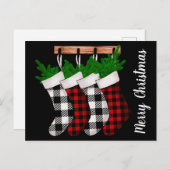 Moderne kerstfeestdag Briefkaart (Voorkant / Achterkant)