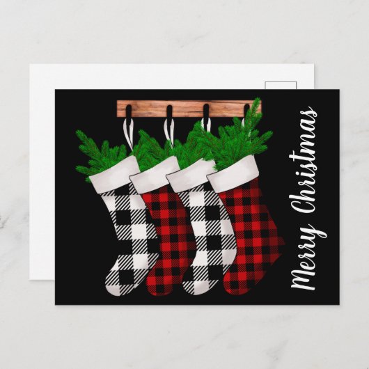 Moderne kerstfeestdag Briefkaart (Voorkant / Achterkant)