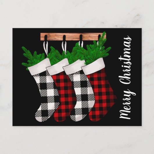 Moderne kerstfeestdag Briefkaart (Voorkant)