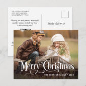 Moderne kerstfeestdag briefkaart (Voorkant / Achterkant)