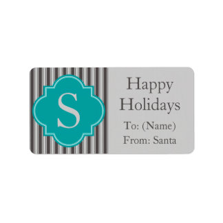 Moderne kerstfeestdag cadeauetiketten met Label