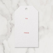 Moderne kerstfeestdag cadeaulabels (Achterkant)