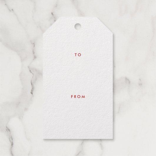 Moderne kerstfeestdag cadeaulabels (Achterkant)