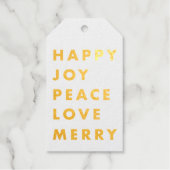 Moderne kerstfeestdag cadeaulabels (Voorkant)