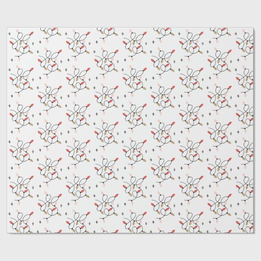 Moderne kerstfeestdag cadeaupapier (Vlak)