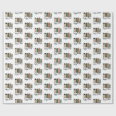 Moderne kerstfeestdag cadeaupapier (Vlak)