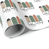 Moderne kerstfeestdag cadeaupapier (Rol Hoek)