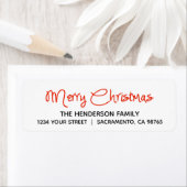 Moderne kerstfeestdag etiket (Insitu)